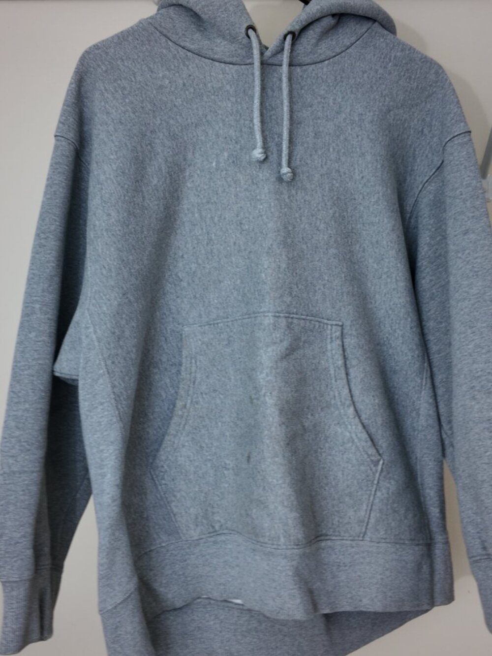 Soft Light Gray Hooded Sweatshirt with Kangaroo Pocket